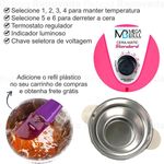 Termocera Panela Depilação Refil Mega Bell Cera Quente 127/220v Pink
