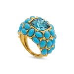 Anel Bubbles Turquesa Cristal