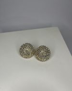 Brinco Botão Strass