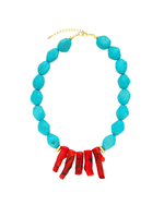 Colar Turquesa & Coral