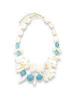 Colar Cascalho Quartzo Azul
