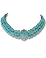 Colar Choker Turquesa Prata 925