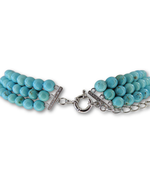 Colar Choker Turquesa Prata 925
