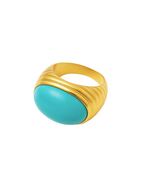 Anel Oval Cores Esmaltado