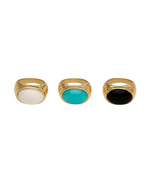 Anel Oval Cores Esmaltado