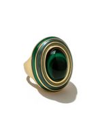 Anel Oval Esmaltado 