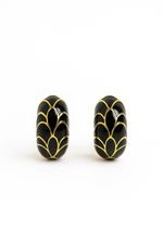 Brinco Meia Argola Enamel