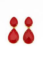 Brinco Gota Duo Vermelho