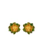 Brinco Flor Pressão Esmaltado