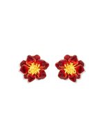 Brinco Flor Pressão Esmaltado