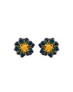 Brinco Flor Pressão Esmaltado