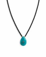 Colar Hematita Pingente Pedra Ouro 18k