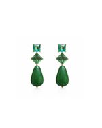 Brinco Pendente Jade Verde