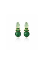 Brinco Gota e Esfera Verde