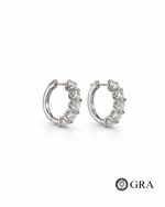 Brinco Argola Moissanites 5mm
