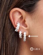 Brinco Argola Moissanites 5mm