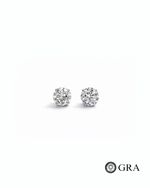 Brinco Ponto de Luz Moissanite 6.5mm 2.0ct - Prata 925
