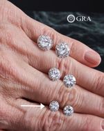 Brinco Ponto de Luz Moissanite 6.5mm 2.0ct - Prata 925