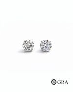Brinco Ponto de Luz Moissanite 8mm 4.0ct - Prata 925