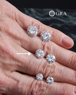 Brinco Ponto de Luz Moissanite 8mm 4.0ct - Prata 925