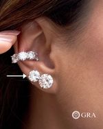 Brinco Ponto de Luz Moissanite 8mm 4.0ct - Prata 925