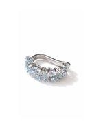 Piercing Zircônias Azuis Prata 925