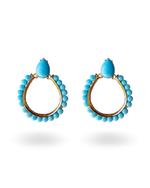 Brinco Gota Turquesa Shell