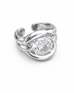 Anel Oval Cristal Austríaco