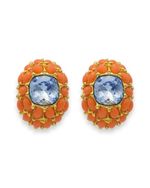Brinco Bubbles Orange Cristal