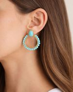 Brinco Gota Turquesa Shell