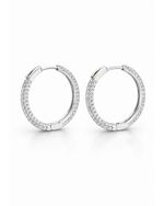 Brinco Argola em Prata 925 com Zircônias
