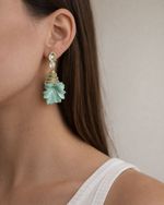 Brinco Flor Pendente Baquelite