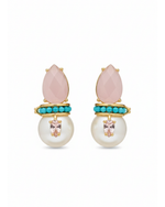 Brinco Neck Rosa e Shell