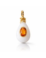 Pingente Gota Quartzo Branco