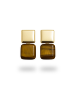 Brinco Duo Square Pedra Natural