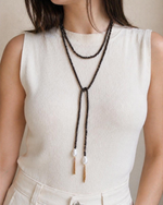 Colar Cristais Pérola Barroca Tassel