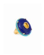 Anel Neck Oval Cravejado com Aplicação