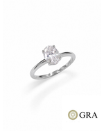 Anel Moissanite Oval 6x9mm 1.5ct