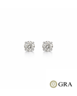 Brinco Ponto de Luz Moissanite 6mm 0.8ct - Prata 925