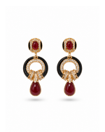 Brinco Burgundy Gota Pendente