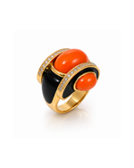 Anel Lego ArtDeco Coral