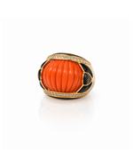 Anel Textura Coral Enamel