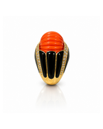 Anel Textura Coral Enamel