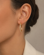 Brinco Argolinha Cravejada Ouro 18k