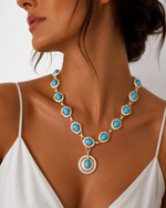 Colar ArtDeco Turquesa
