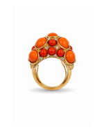 Anel Duo Bubbles Coral e Vermelho