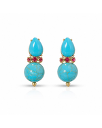 Brinco Neck Duo Turquesa Colors