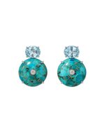 Brinco Turquesa Cristal Blue