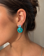 Brinco Turquesa Cristal Blue