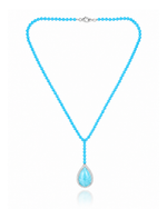 Colar Gravata Gota Turquesa
